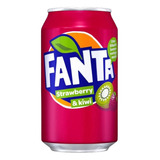 1 Lata Refrigerante Fanta Strawberry E Kiwi Importado 330ml