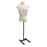 1 Manequim Busto Corte Costura Com 1 Pedestal Masculino