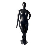1 Manequim Plus Size Preta Gg Feminino Com Pose Em Plástico 
