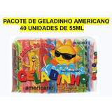 1 Pacote De Geladinho Americano Buschle - 40 Unids X 55ml