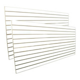 1 Painel Canaletado Mdf 60x120 + 20gancho 20cm Branco Brinde