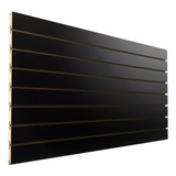 1 Painel Canaletado Preto Mdf 0,60 X 1,20 (3 Polegadas) Top