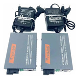 1 Par De Conversor De Mídia Fibra Optica Htb-gs-03 20km Giga