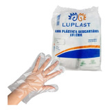 1 Pcts Luva Plástica Estéril Descartável Luplast 100 Uni