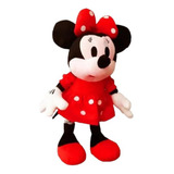 1 Pelúcia Minnie Laço Vermelho Musical 28cm Pronta Entrega