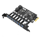 1 Placa Usb 3.0 7 Portas Pci Express Com Módulo De Energia