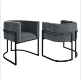 1 Poltrona Base Metal Preta Luxo Decorativa,moderna Em Cores