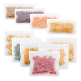 1 Porta Alimentos Saco Silicone G Reutilizavel Zíper Freezer
