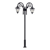 1 Postinho Metal Luz Dupla H=6,5cm 3volts Maquete 1:64 1:87