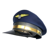 1 Quepe Comandante Chapeu Aviador Fantasia Barato