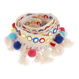 1 Quintal Bola Pompom Franja Borlas Trança Jacquard Fita Or