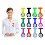 1 Relógio De Lapela De Silicone Para Médico Enfermeiro, 12 P