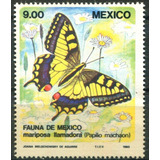 1 Selos México - Fauna Borboleta Mariposa Inseto -l.3466