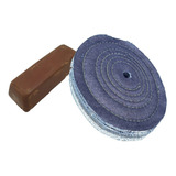 1 X Roda De Jeans Ø200mm + 1 Barra Marrom Polimento