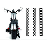 1 Adesivo Moto Quadriculados Faixa Tanque Harley Davidson