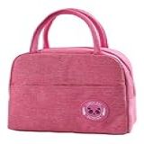 1 Bolsa Térmica Feminina Fitness Marmita Viagem Nécessaire Cor Rosa