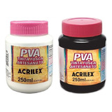 1 Branca 1 Preta Tinta Pva 250ml Acrilex P Madeira