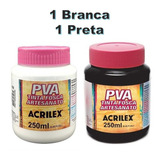 1 Branca 1 Preta Tinta Pva 250ml Acrilex P Madeira