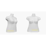 1 Busto Manequim Expositor Feminino Gg Plus Size Branco
