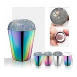 1 Carimbo Luxo Silicone Duplo Para Placas De Unhas 5 Placas
