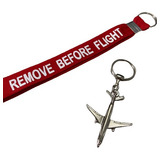 1 Chaveiro Remove Before Flight 1 Chaveiro Miniatura Avião