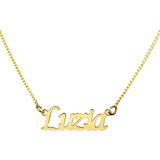 1 Colar De Nome Banhado A Ouro 18k Atacado Semijoia