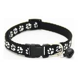 1 Coleira Para Gato E Cachorro Ajustável Colorida Patinhas Cor Preta Tamanho Da Coleira P 1 Cm X 19 32 Cm