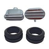 1 CONJUNTO 4 PCS SHLPDFM Kit De Respiro De Alumínio E Válvula PCV Kit De Alumínio Polido Com Acabamento Oval De Ar PCV Compatível Com Chevy Ford