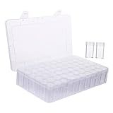 1 Conjunto 60 Caixa De Armazenamento De Pintura Contas Claras Contêiner De Armazenamento Organizador De Mesa Organizador De Armazenamento Acessórios Plástico