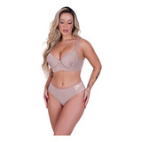 1 Conjunto De Sutiã Reforçado E Calcinha Fio Duplo Lingerie