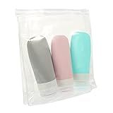 1 Conjunto Garrafa De Gel De Sílica Recipiente De Loção De Viagem Pequenos Frascos De Cosméticos Aperto Recarregável Shampoo De Viagem À Prova De Vazamento Garrafa De Armazenamento