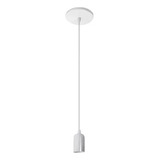 1 Fio Pendente 2m Soquete Liso E27 Cabo Pp Branco Lustre