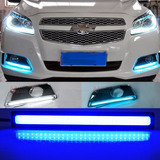 1 Fita Led Automotivo Azul Cristal 17 Cm 12v Forte Potente