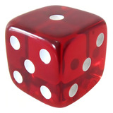 1 Jogo De Dado 26mm Vermelho Translúcido Ej Games