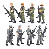 1 Kit Com 8 Soldados Flexíveis Action Figure