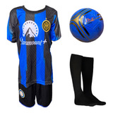 1 Kit Conjunto Uniforme De Time Infantil meião Bola Brinde