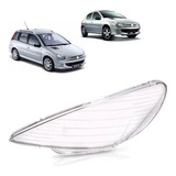 1 Lente Acrílico Farol Peugeot 206 Sw 2001 03 04 05 07 2009