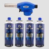 1 Maçarico Volcano M5 Culinário Profissional 4 Refil Buddy