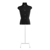 1 Manequim Busto Corte Costura Com 1 Pedestal Masculino