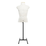 1 Manequim Busto Corte Costura Com 1 Pedestal Masculino