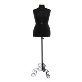 1 Manequim Feminino Busto Costura 1 Pedestal Ornado Vintage