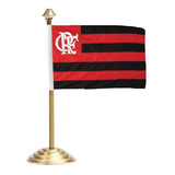 1 Nova Bandeira De Mesa Flamengo Oficial Pedestal De Metal
