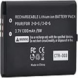 1 Pacote De Bateria 3 7V 1300mAh CTR 003 Para Console De Jogos Nintendo 3DS 2DS