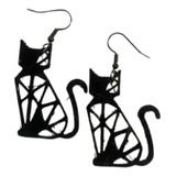 1 Par Brinco Gatinho Cat Pet Colorido 3d