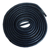 1 Par Cadarço Redondo Coturnos Botas Tênis Cera 1 40cm Preto
