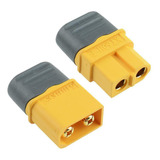 1 Par Conectores Plugs De Energia Xt60h Com Capa Macho femea