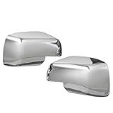 1 Par De Capas De Espelho Lateral De Asa Totalmente Cromadas Para Land Rover Discovery 3 Range Sport Freelander 2 2004 2009 Cor Prata