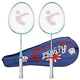 1 Par De Raquete De Badminton Infantil Para 2 Jogadores Kit De Raquete De Badminton Infantil Para Crianças Jogo Esportivo Interno Externo Azul 