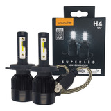1 Par Lampada Led Automotiva H4 8000k 12v Alto E Baixo