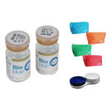 1 Par Lente De Contato Anual Bioblue Incolor C Grau brinde
